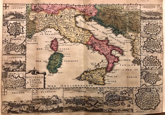 Feuille Daniel, de La (1640-1709) Nouvelle carte d'Italie 1707 Amsterdam 